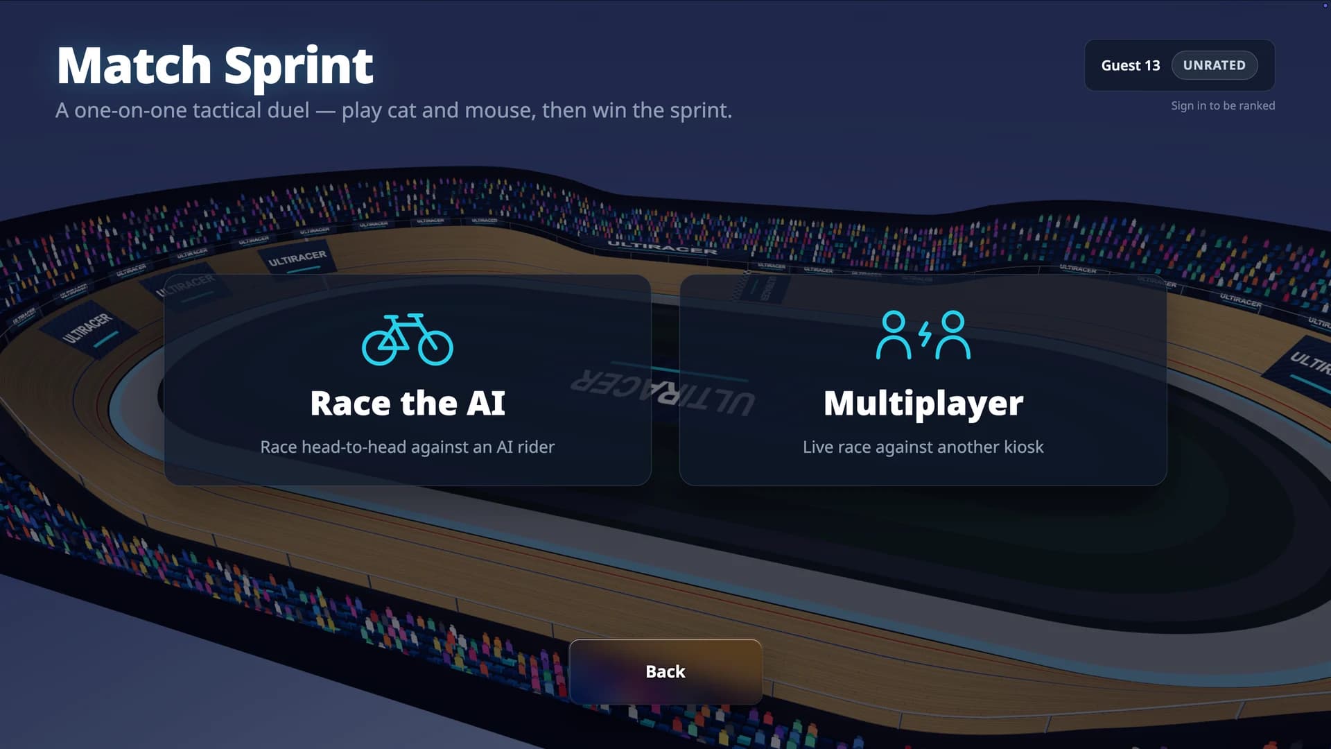 Live multiplayer room — riders joining a race